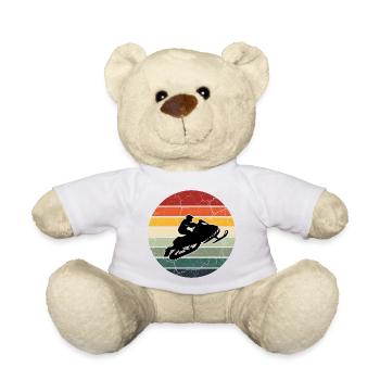 Schneemobil-Geschenk Retro-Schneemobil - Teddy - Weiß - Vorne