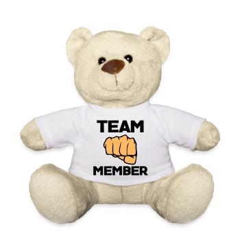 Icône du Poing Combatif - Nounours - blanc - Devant