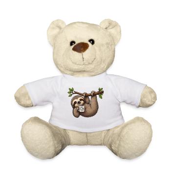 Pause café du paresseux paresseux - Nounours - blanc - Devant