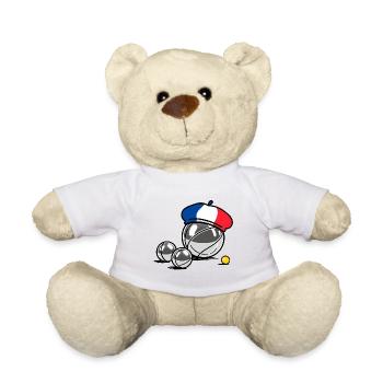 La French Triplette - France pétanque - Nounours - blanc - Devant