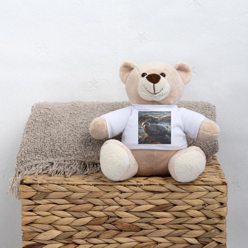 Robbe auf der Klippe am Meer Teddy