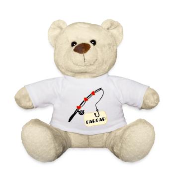 Grandfather fishing - Teddy Bear - white - Front