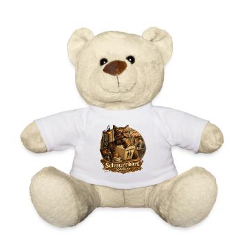 Schnurrbart Deluxe Katze Café lustig Vintage - Teddy - Weiß - Vorne