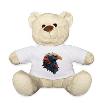 Mächtiger Adlerkopf, starkes, entschlossenes Geschenk - Teddy - Weiß - Vorne