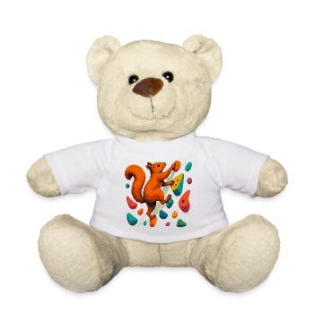 Eichhörnchen am Fels: Motivation & Boulder-Art - Teddy - Weiß - Vorne