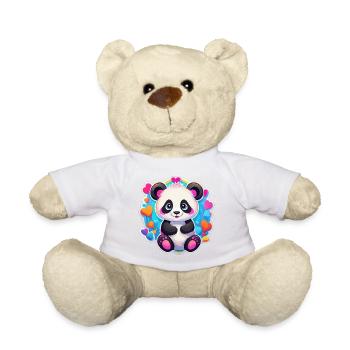 Regenbogenherz-Panda - Teddy - Weiß - Vorne
