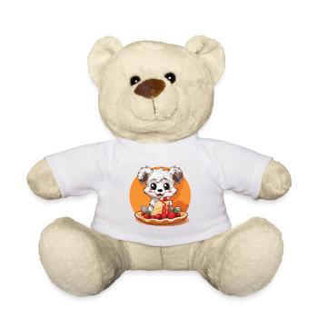 Kawaii Panda mit Pancake-Torte - Teddy - Weiß - Vorne