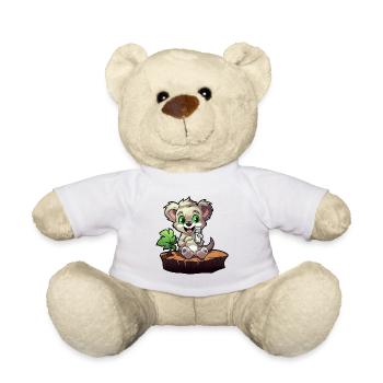 Kleiner Koala am Baumstumpf - Teddy - Weiß - Vorne