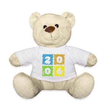 20. Écussons de Farbige du Geburtstag depuis 06/2006 - Nounours - blanc - Devant