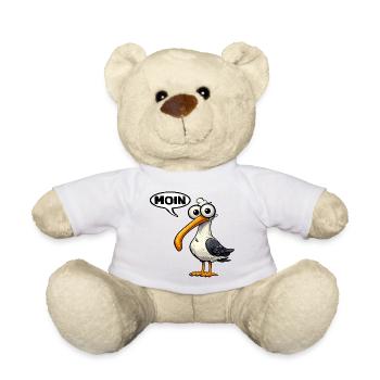 Moin Möwe Comic Miesmuschelartwuermchen  - Teddy - Weiß - Vorne
