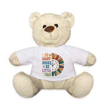 So viele Bücher, so wenig Zeit Leseratte Geschenk - Teddy - Weiß - Vorne
