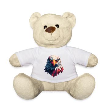 Majestic eagle piercing gaze - Teddy Bear - white - Front