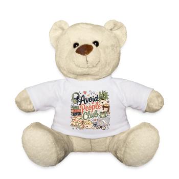 Introverted humor: Calm instead of people - Teddy Bear - white - Front