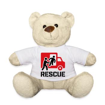 Rescue Rettungsdienst Einsatz - Teddy - Weiß - Vorne
