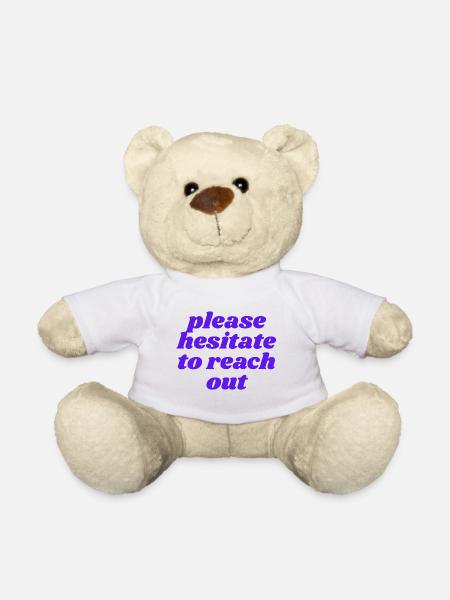Merci d’hésiter à me contacter - Nounours - blanc