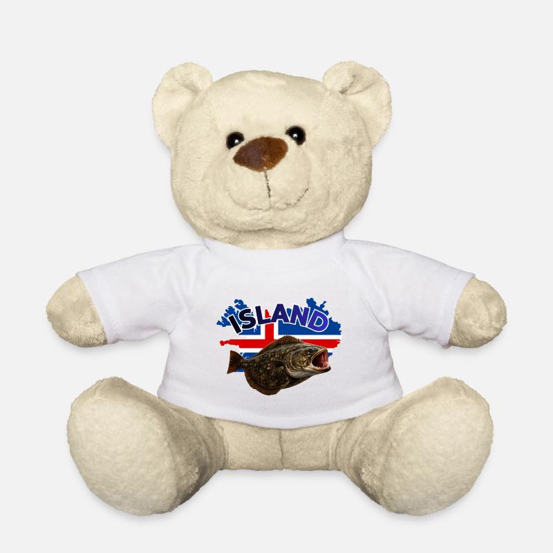 Halibut Fishing Iceland - Teddy Bear - white