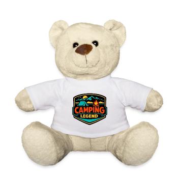 Camping Legende: Feuer, Zelt und Berge - Teddy - Weiß - Vorne