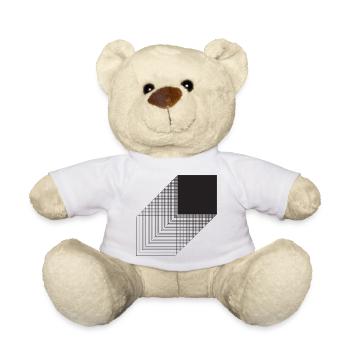 Bauhaus fettes Quadratdesign - Teddy - Weiß - Vorne