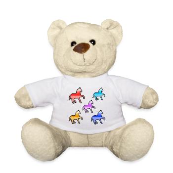 horses - Teddy Bear - white - Front
