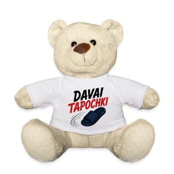 Davai Tapochki | Lustiger Slawen Humor - Teddy - Weiß - Vorne