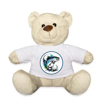 Springender Lachs - Teddy - Weiß - Vorne
