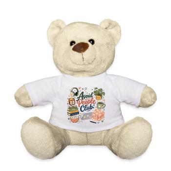 Introverted humor: Calm instead of people - Teddy Bear - white - Front