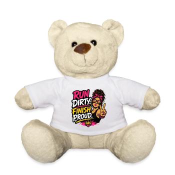 Run Dirty Finish Proud Runner Girl Design - Teddy - Weiß - Vorne