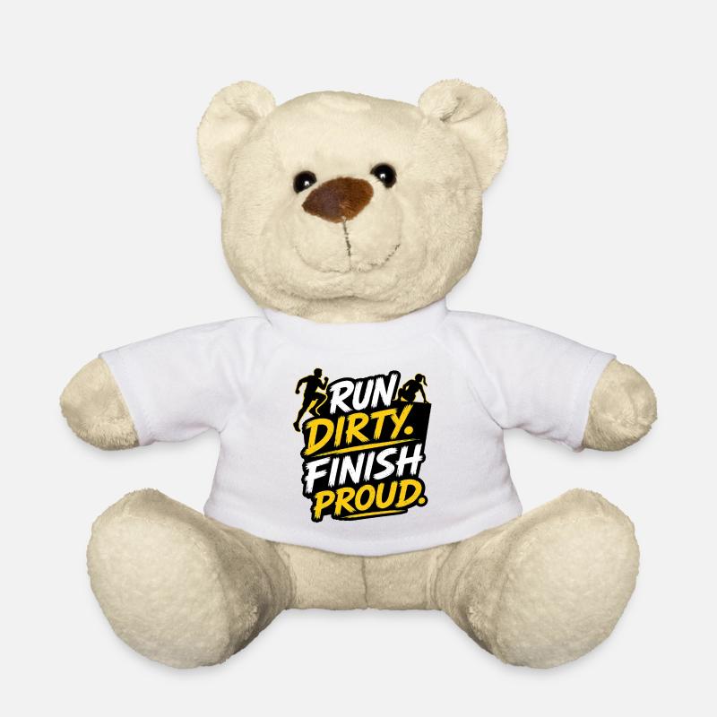 Design de coureur OCR Run Dirty Finish Proud - Nounours - blanc