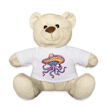 Octopus Funny Sombrero - Teddy Bear - white - Front