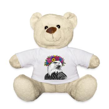 Blumenkrone Adler Portrait - Teddy - Weiß - Vorne