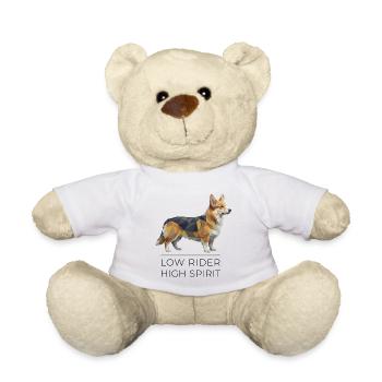 Corgi Low-Poly Art - Small Stature, big spirit - Teddy Bear - white - Front