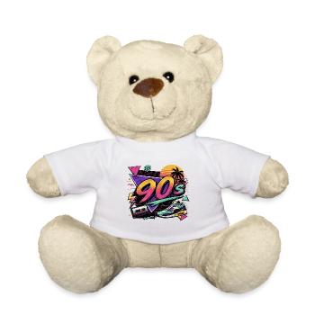 90s Neon Retro Sneaker Design - Teddy Bear - white - Front