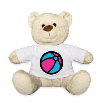 Wasserball Strand Sommer Icon - Teddy - Weiß - Vorne