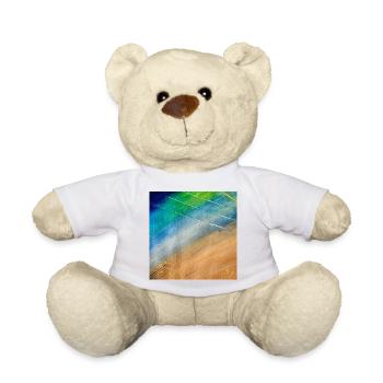 Farbfluss und Goldlinien - Teddy - Weiß - Vorne