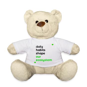 ECOSYSTEM DAILY HABITS - Teddy Bear - white - Front