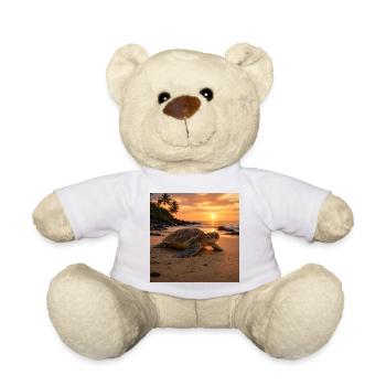 Sunset sea turtle - Teddy Bear - white - Front
