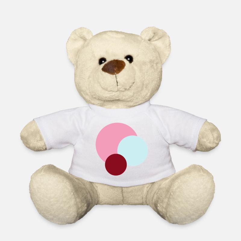 Planets in Pink Universe - Teddy Bear - white