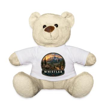Whistler Mountain Biking Canada Vacation Gondola - Teddy Bear - white - Front