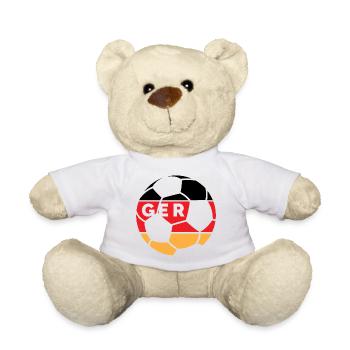 GER Football Fan Ball Design - Teddy Bear - white - Front