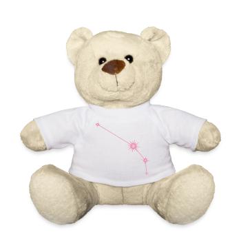 Widderstern Sternbild Tierkreiszeichen Pastellrosa - Teddy - Weiß - Vorne