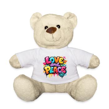 Love_and_Peace - Teddy Bear - white - Front