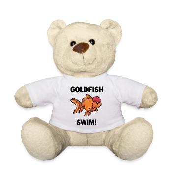 Poisson Rouge Oranda Schwimmen Goldfisch Zen - Teddy - Weiß - Vorne