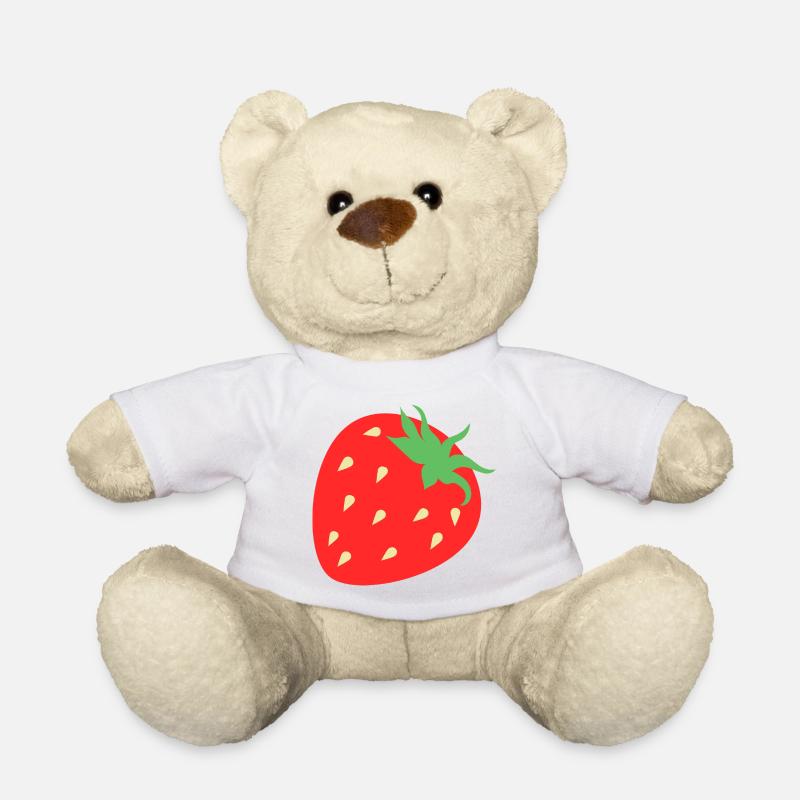 Frische Erdbeer Grafik - Teddy - Weiß