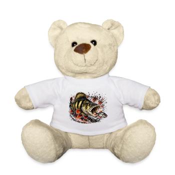 Explosives Barsch-Raubtierfisch-Design - Teddy - Weiß - Vorne