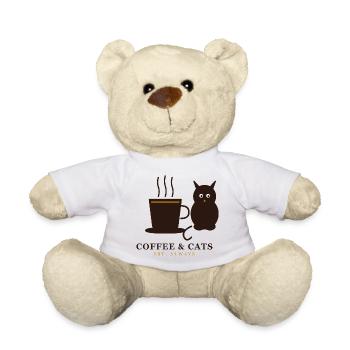 Coffee Cats Cozy Moments - Teddy Bear - white - Front