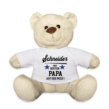 Schneider Bester Papa Vatertag Geburtstag Vater - Teddy - Weiß - Vorne
