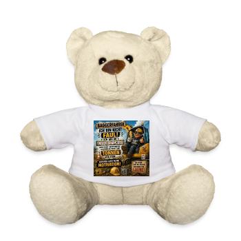 Bauarbeiter Motivation Energiesparmodus - Teddy - Weiß - Vorne