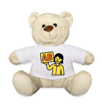 Enseignant à l’école primaire ABC Vector - Nounours - blanc - Devant