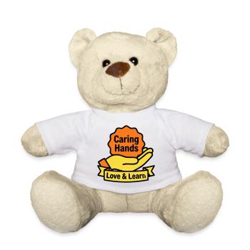 Logo des Mains Attentionnées du blason de Kita - Nounours - blanc - Devant
