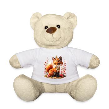 Fox Floral Jewelry - Teddy Bear - white - Front